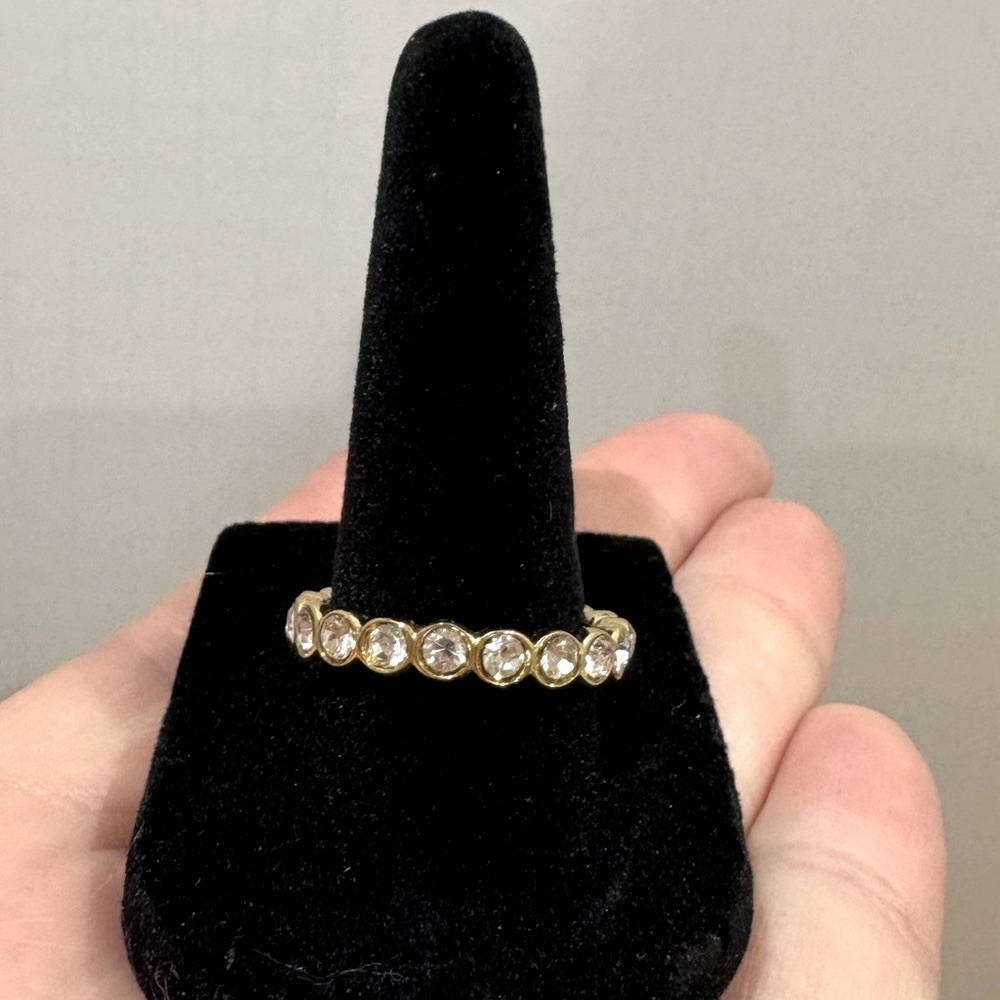 Victoria Emerson crystal and gold filled eternity band size 9 - Picture 5 of 5